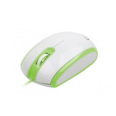 Мышь Gembird MUS-105-G, USB интерфейс, бело-зеленый цвет
