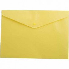 Папка-конверт А4 на кнопці, напівпрозора, жовтий. BM.3925-08