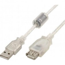 Кабель - удлинитель USB 2.0 - 0.75 м Cablexpert CCF-USB2-AMAF-TR-0.75M, феррит