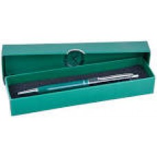Ручка кулькова "Emerald" з кристалами, зелений, в подарунковому футлярі